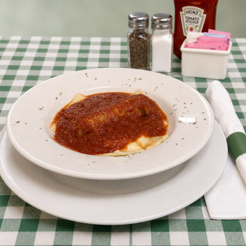 Kids Ravioli & Sausage.