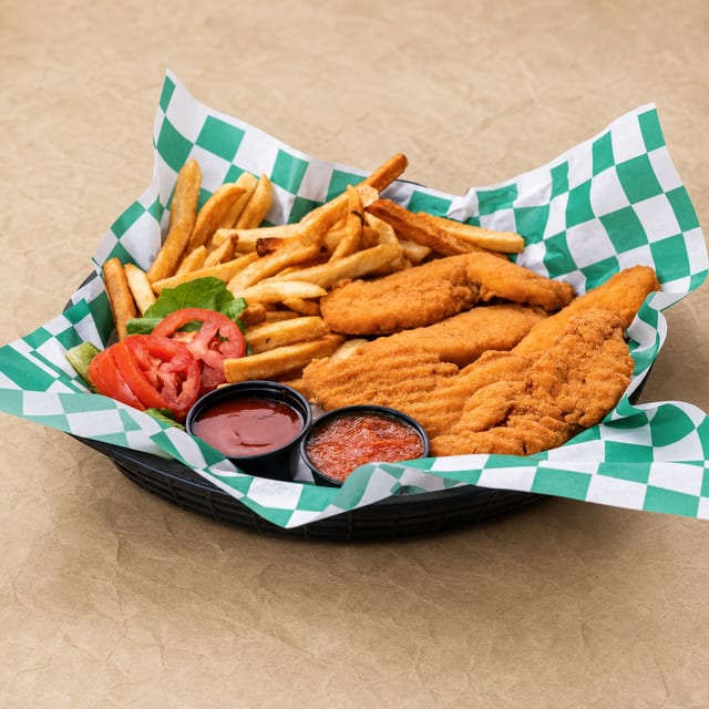 5 Pieces Crispy Chicken Finger Platter.