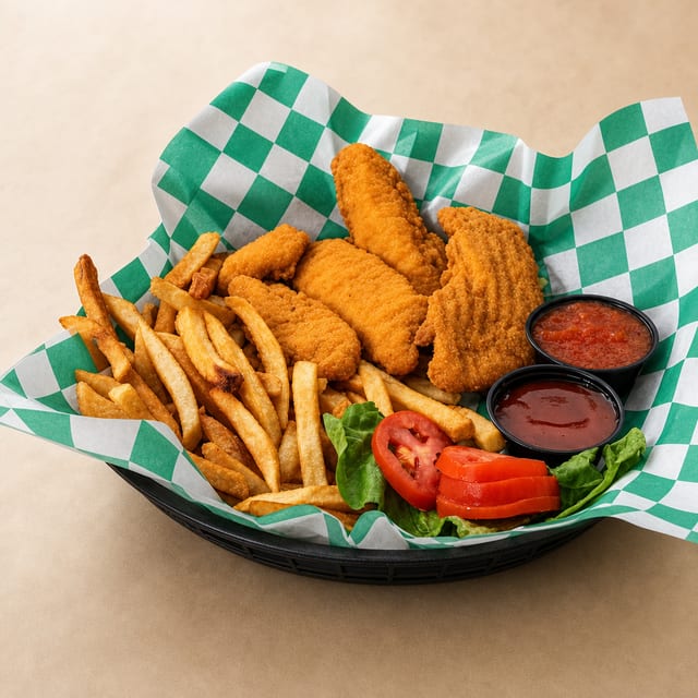 4 Pieces Crispy Chicken Finger Platter.