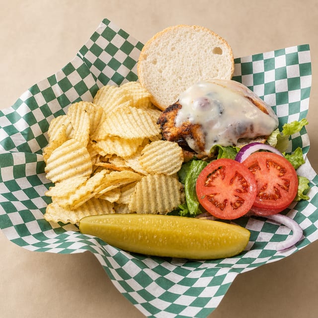 One Breast Blackened Chicken Sandwich with Cheese.