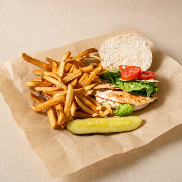 Two Breast Blackened Chicken Sandwich with Cheese.