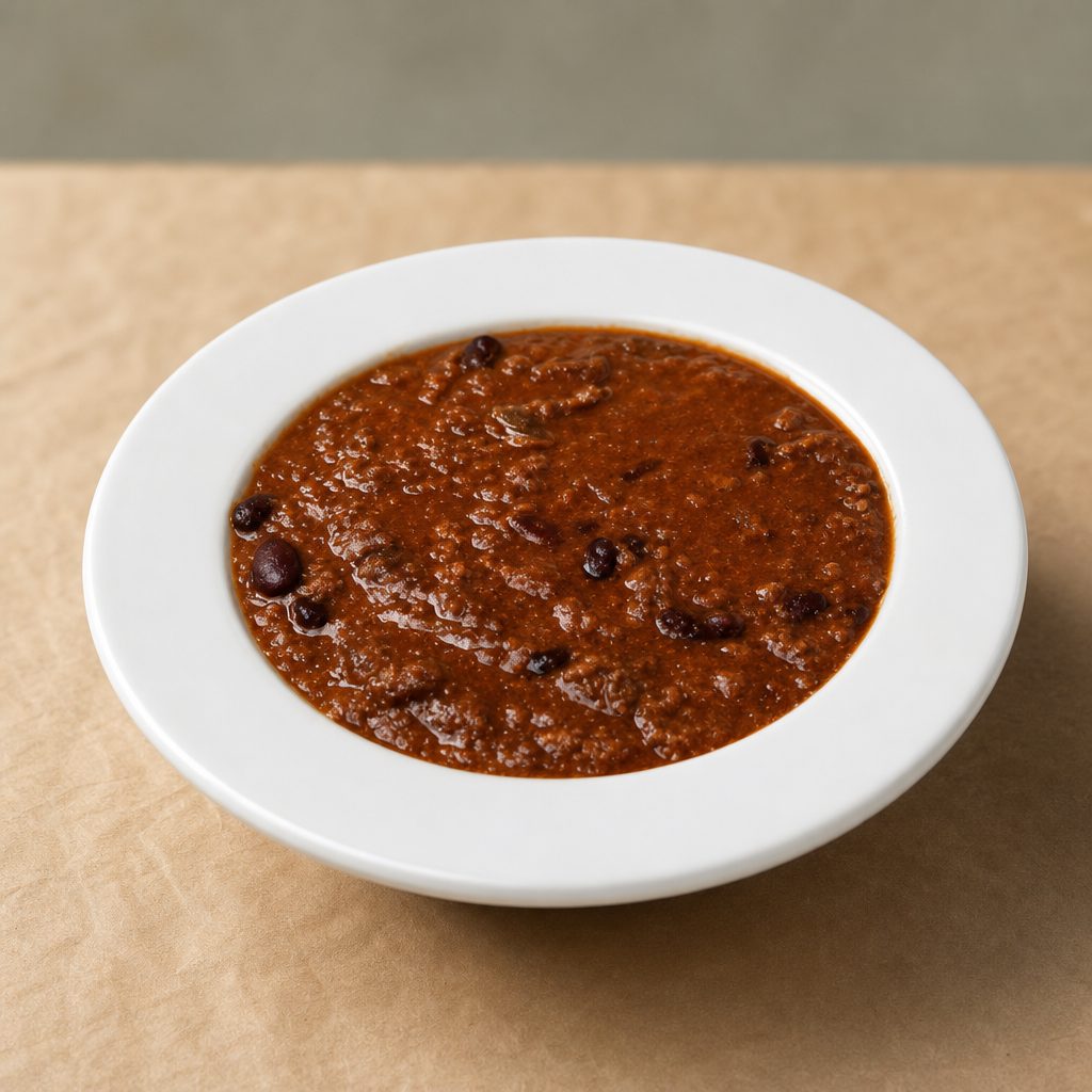 Bowl of Romano's Homemade Chili.