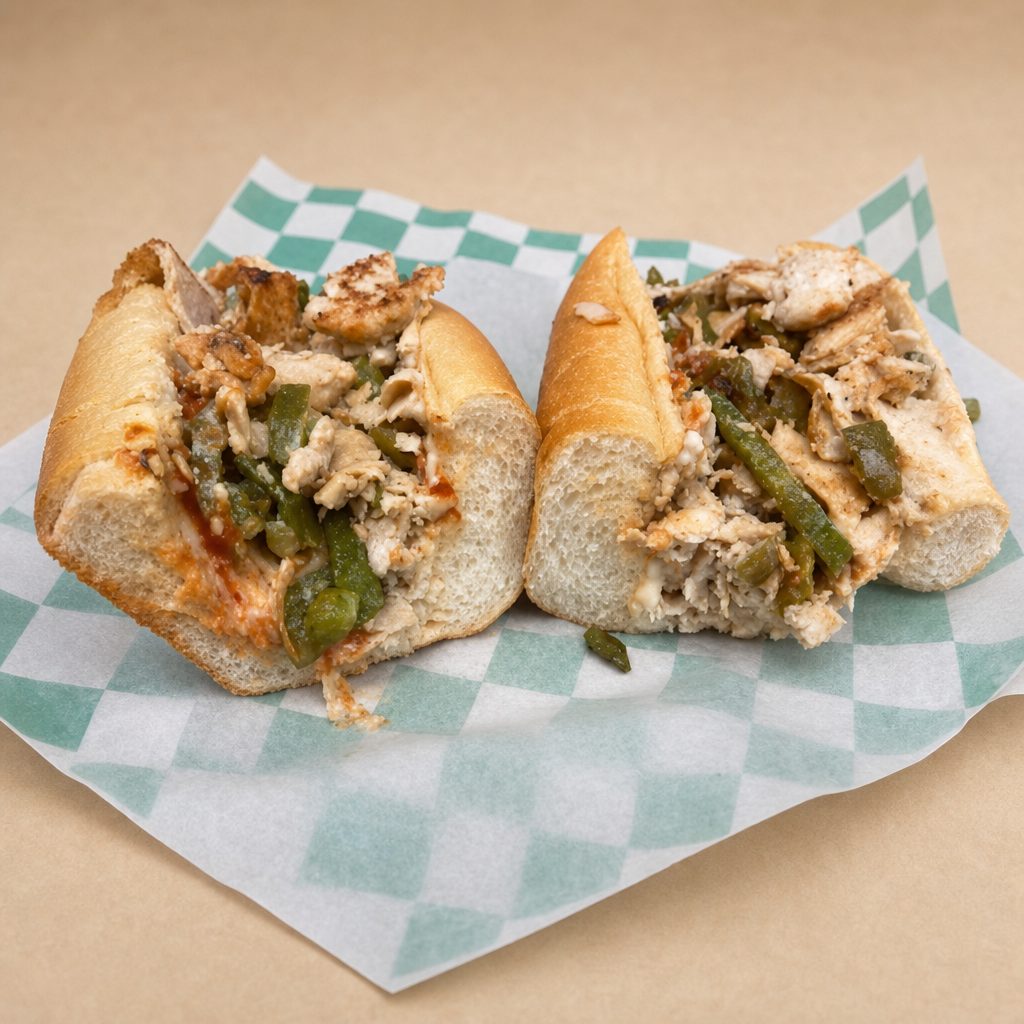 12" Chicken Steak Sandwich.
