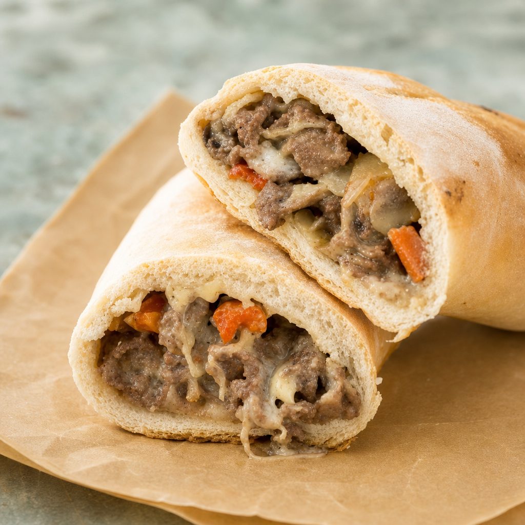Regular Special Philly Cheese Steak Stromboli.