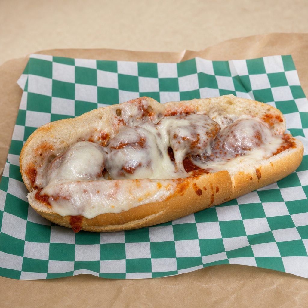 12" Meatball Provolone Grinder.