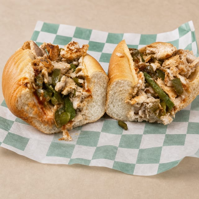 9" Chicken Steak Sandwich.