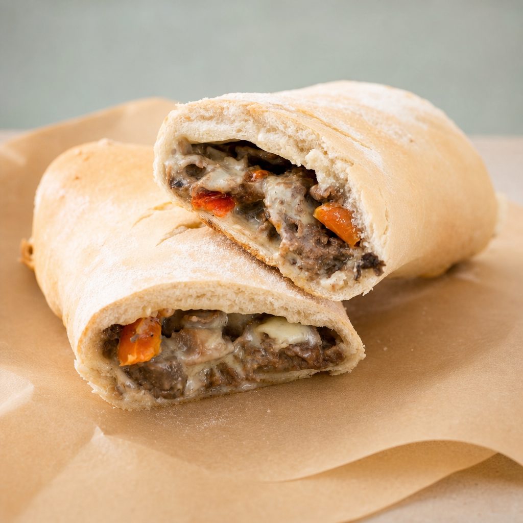 Regular Cheese Steak Stromboli.