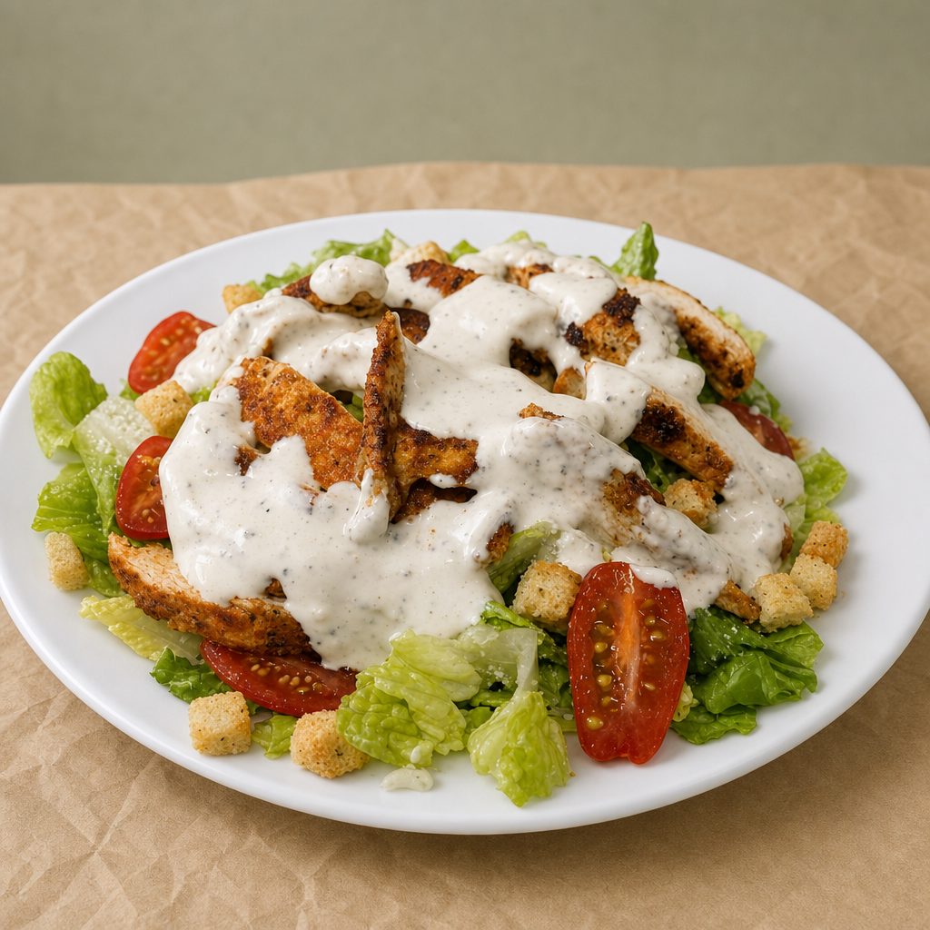 Blackened Chicken Caesar Salad.