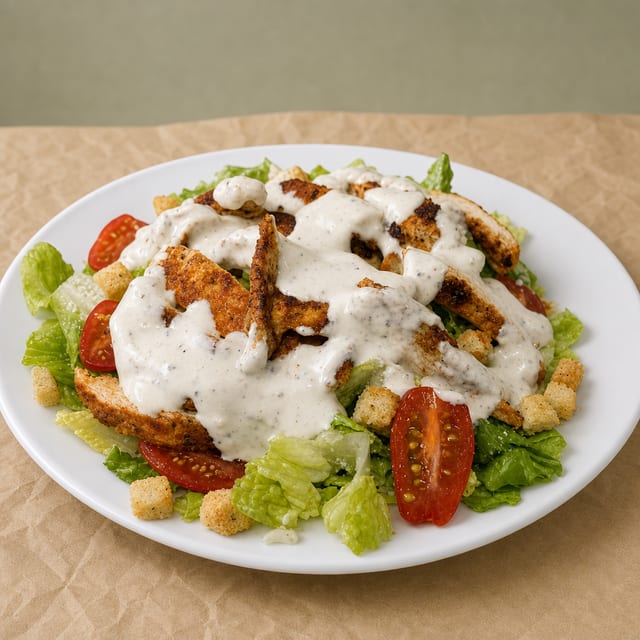 Blackened Chicken Caesar Salad.