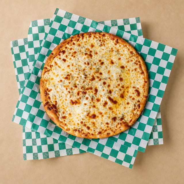 Three Cheese White Pizza.