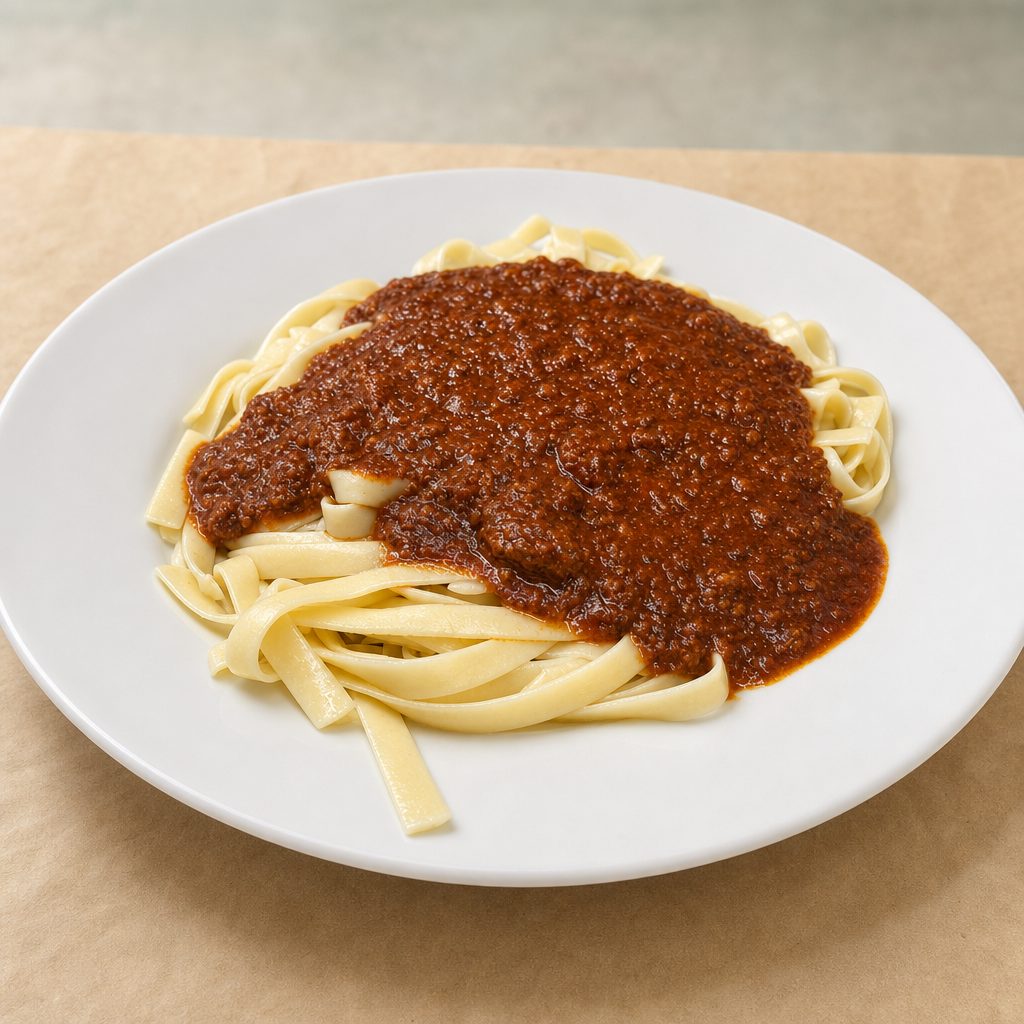 Fettuccine Bolognese.