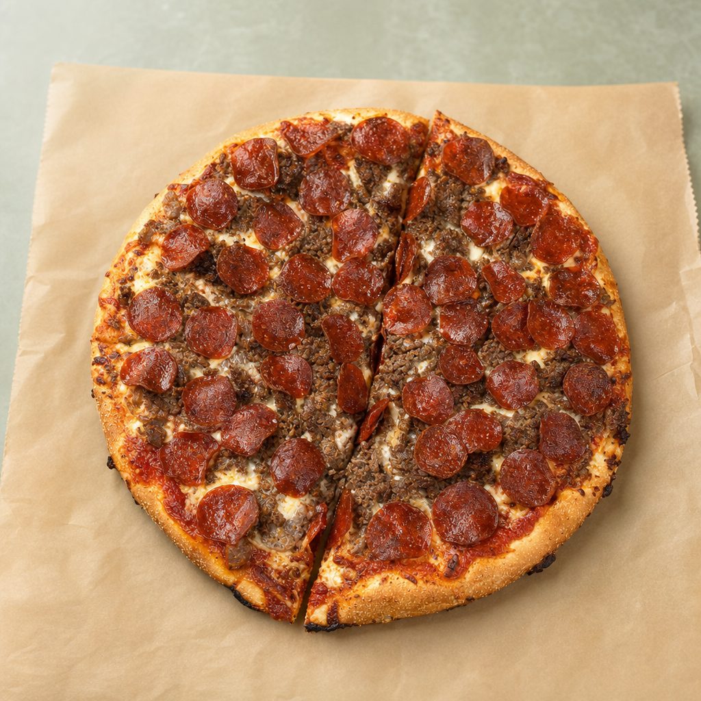 Romano's Meat Lovers Pizza.
