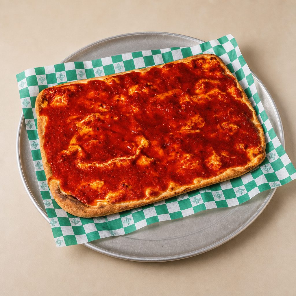(Med) Square Cheese Pizza.
