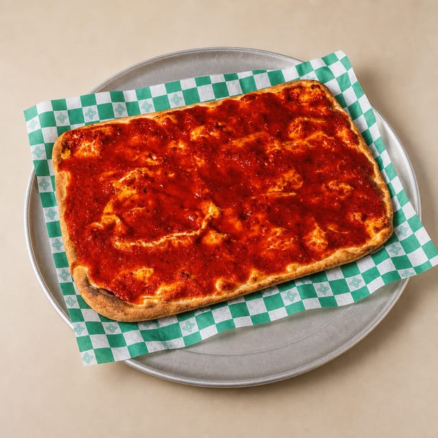 (Med) Square Cheese Pizza.