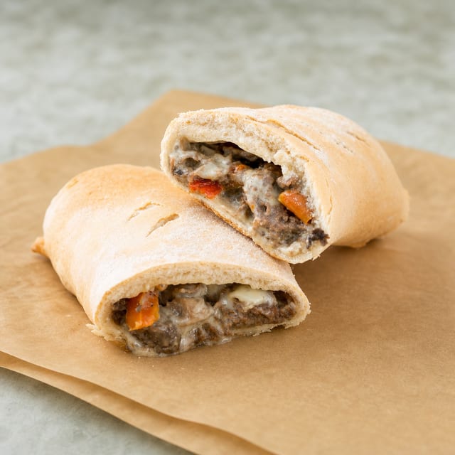 Jumbo Cheese Steak Stromboli - Bake at Home.