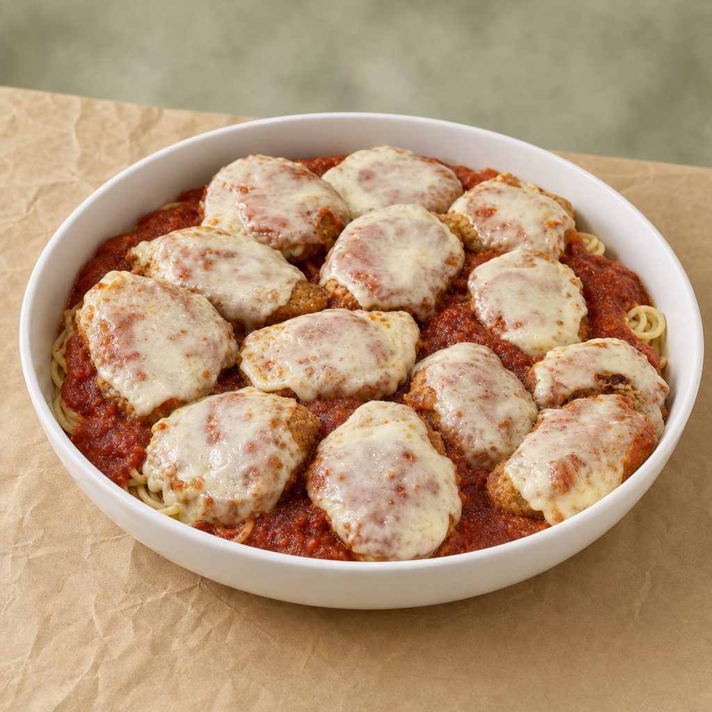 Chicken Parmesan Pasta Tray.