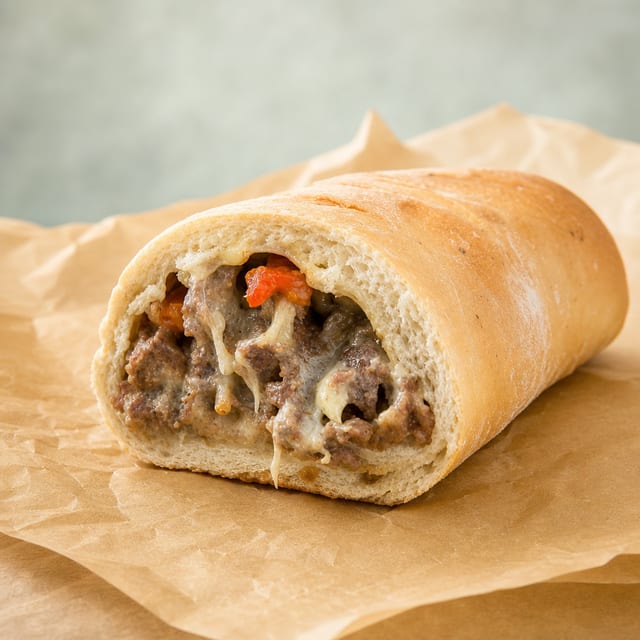 Jumbo Special Philly Cheese Steak Stromboli - Bake at Home.