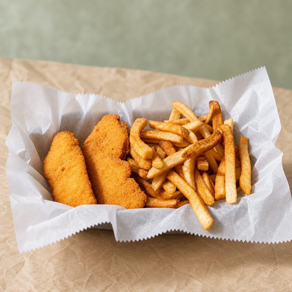 Kids Chicken Fingers & Fries.