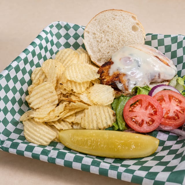 One Breast Grilled Chicken Sandwich with Cheese.