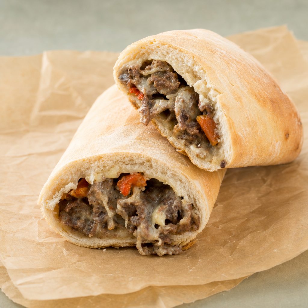 Jumbo Special Philly Cheese Steak Stromboli.
