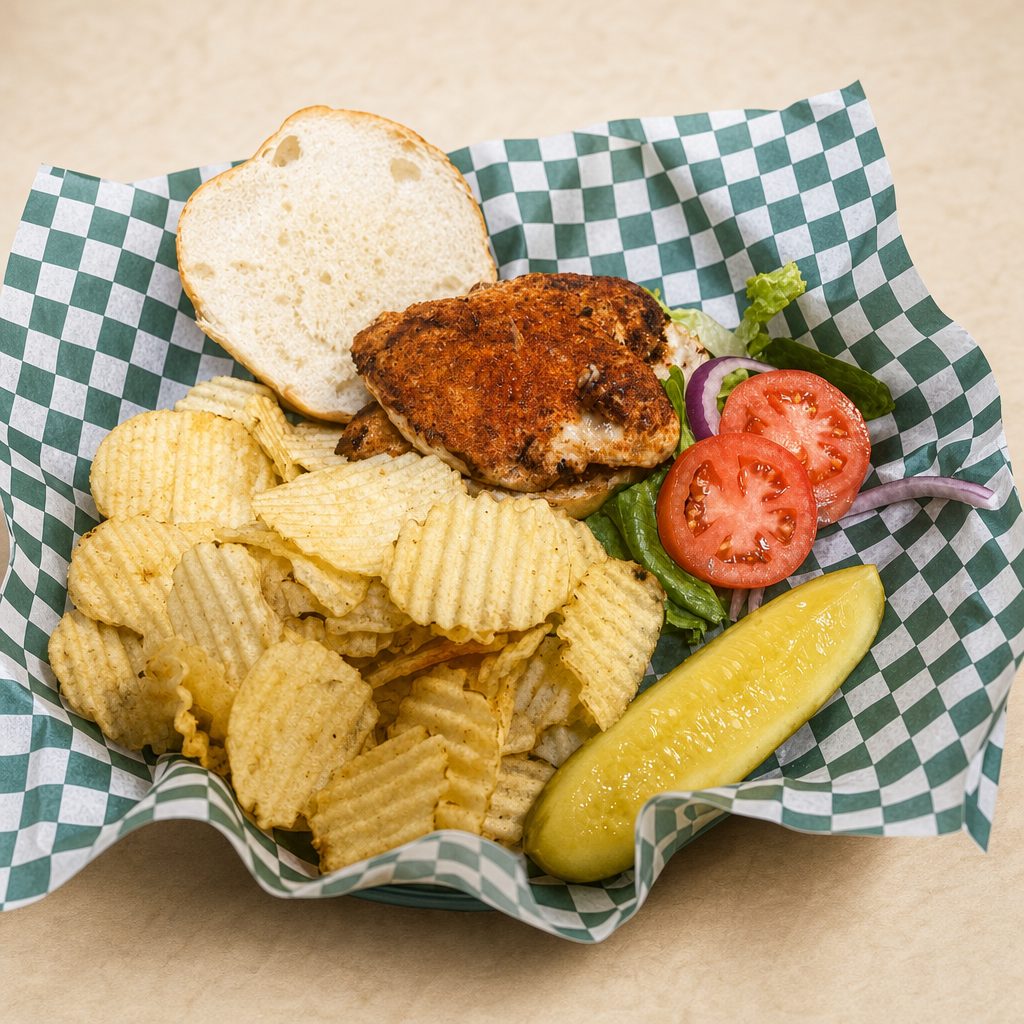 One Blackened Chicken Sandwich.