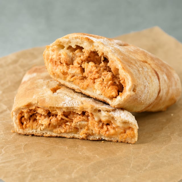 Buffalo Chicken Cheese Steak Stromboli - Bake at Home.