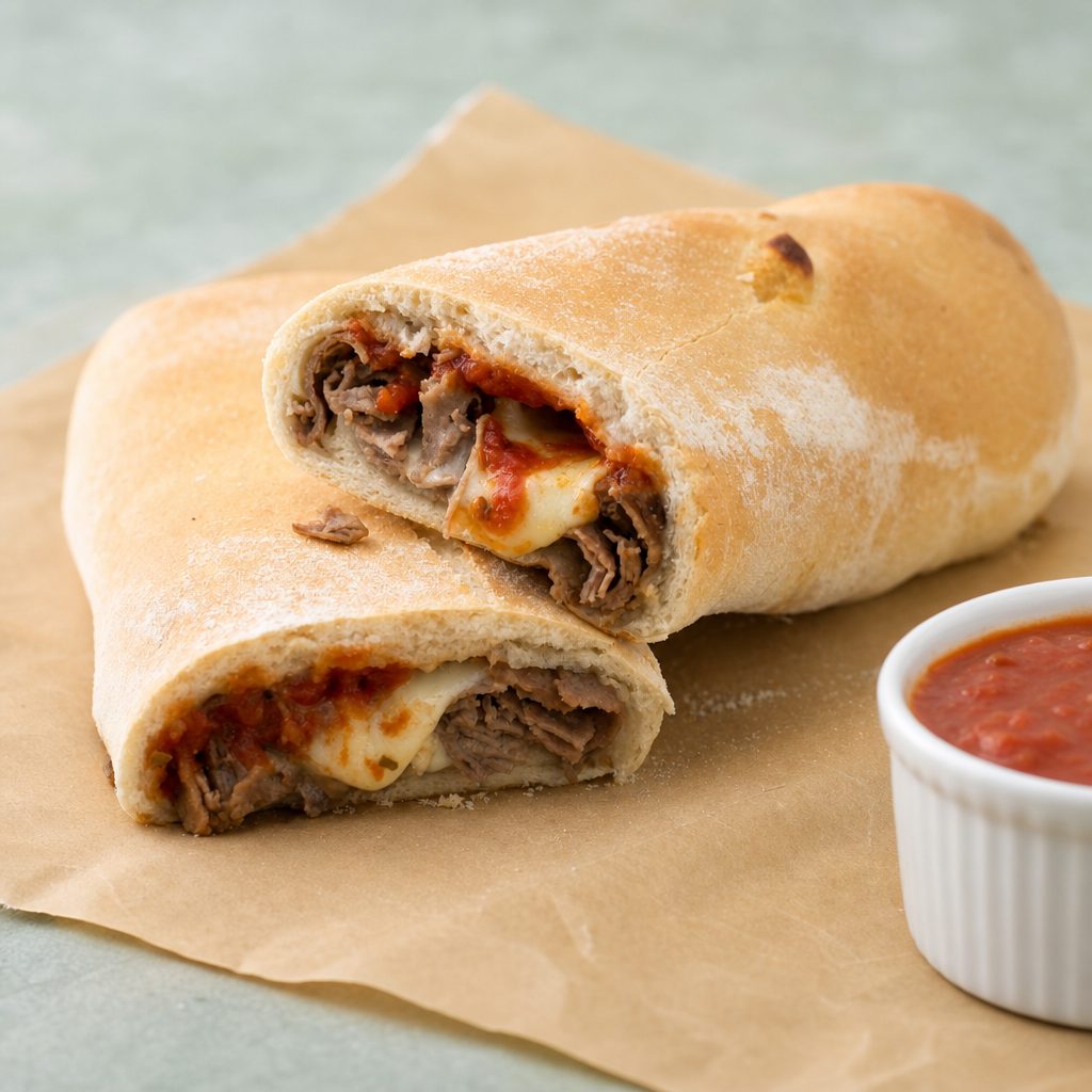 Regular Pizza Steak Stromboli.