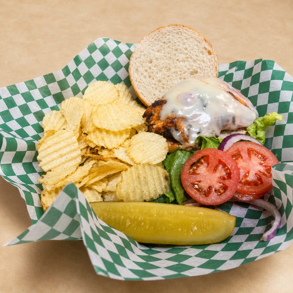 Two Breast Grilled Chicken Sandwich with Cheese.
