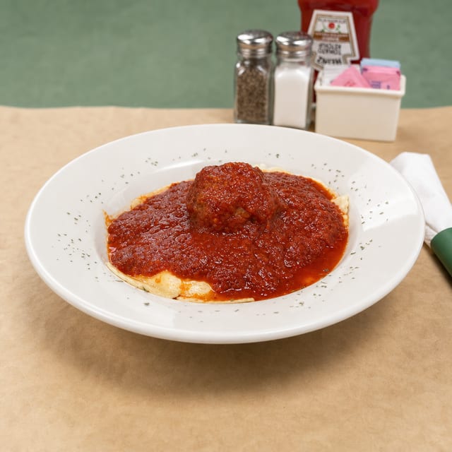 Kids Ravioli & Meatball.