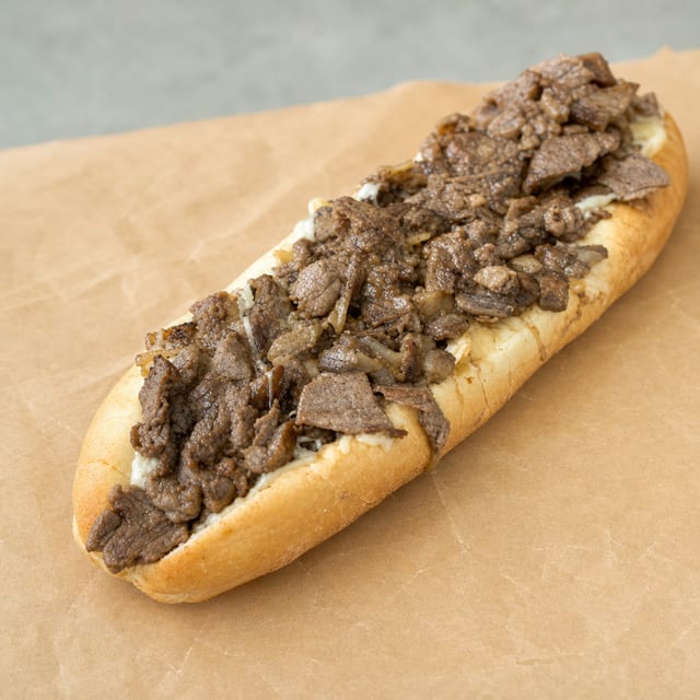 9" Cheese Steak.