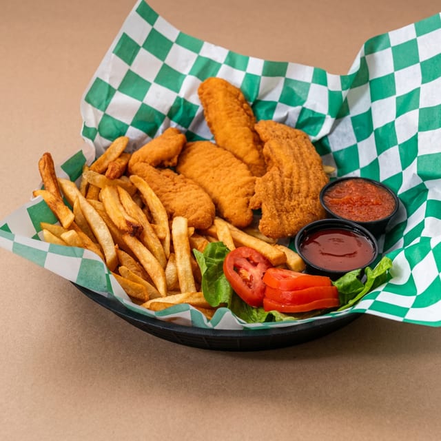 4 Pieces Crispy Chicken Finger Platter.