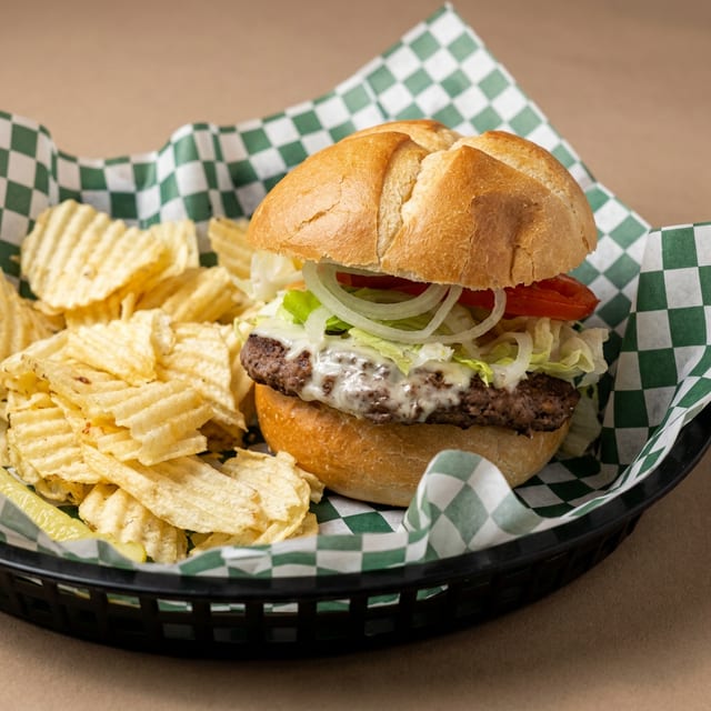 8 Oz All American Burger.