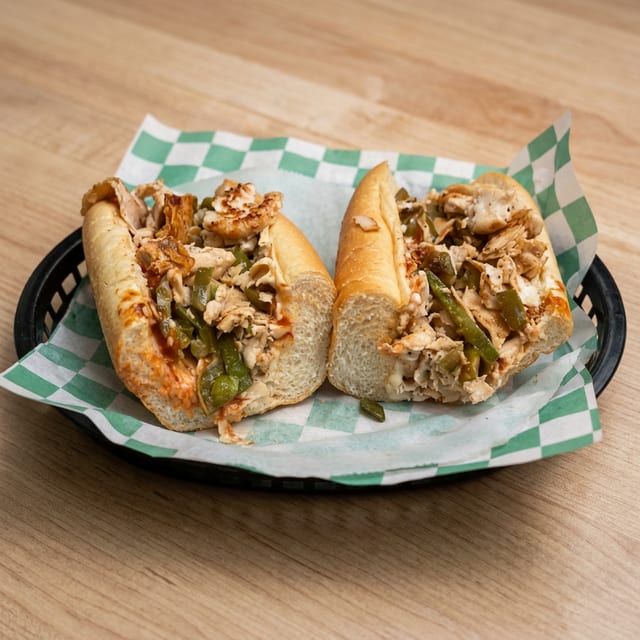 12" Chicken Steak Sandwich.