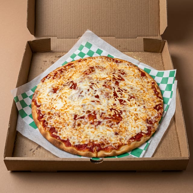 (Lg) Round Cheese Pizza.