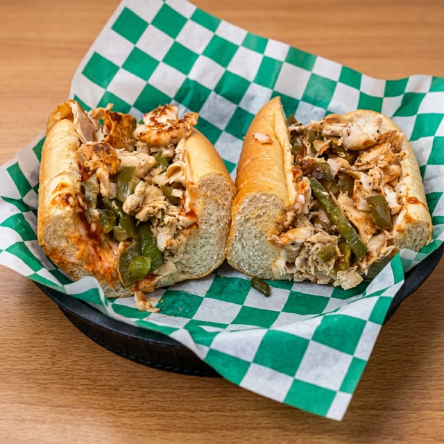 9" Chicken Steak Sandwich.