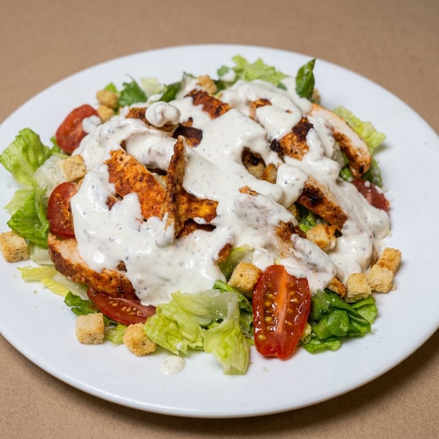 Blackened Chicken Caesar Salad.