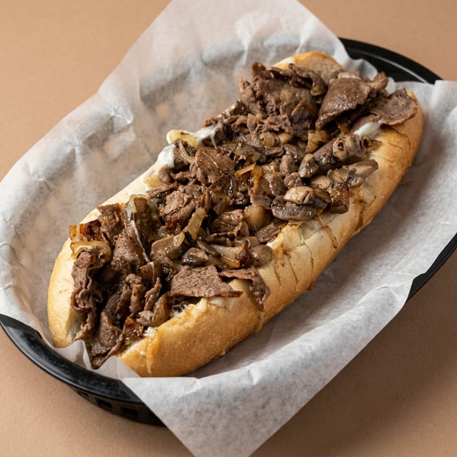 12" Cheese Steak.