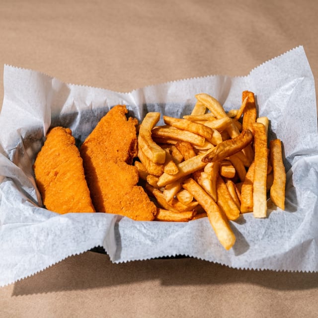 Kids Chicken Fingers & Fries.