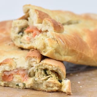 Chicken Florentine Stromboli - Bake at Home